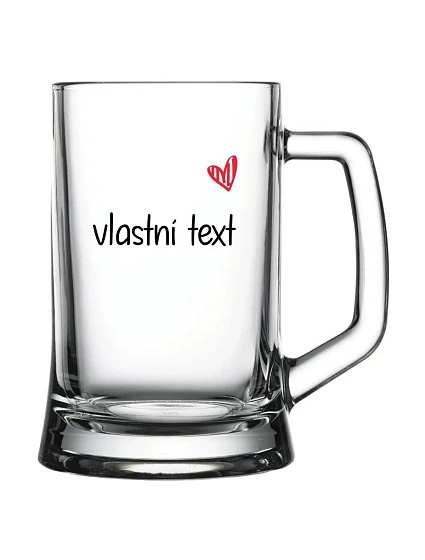 Vlastný text na pivnom pohári Vlastný text na pivnom pohári