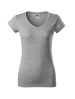 Dámske tričko s výstrihom do V Fit tmavo šedá melír Dámske tričko s výstrihom do V Fit tmavo šedá melír