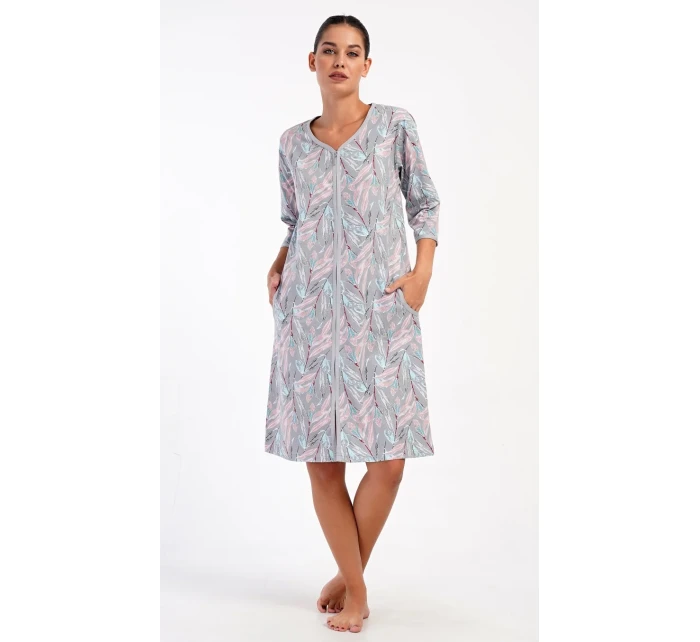 Dámske domáce šaty s trojštvrťovými rukávmi Kika