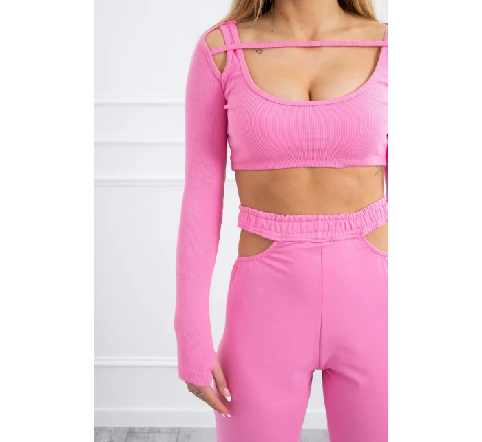 Sada s blúzkou svetlo ružová