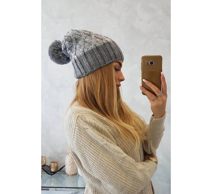 Milano fleecová čiapka K203 grey melange+grey