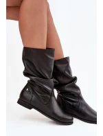 Dámské kožené kozačky Maciejka 05057-20 černé