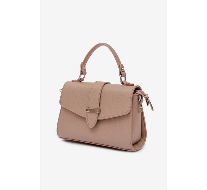 Kabelka Pošťácká s Odnímatelným Páskem Tmavě Béžová Belveta