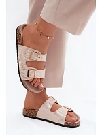 Dámské pantofle s ozdobami Zlaté model 22125803 - Boto