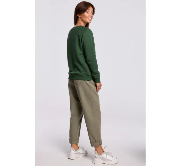 B167 Sveter s prednou potlačou - zelená tráva B167 Sveter s prednou potlačou - zelená tráva