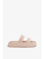 Dámske ľahké papuče na platforme S.Barski - béžové