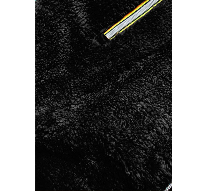 Obojstranná čierna dámska bunda (H1038-01)