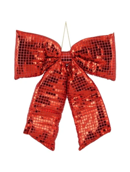 Dekoratívny luk 39x50 cm červená sľuda