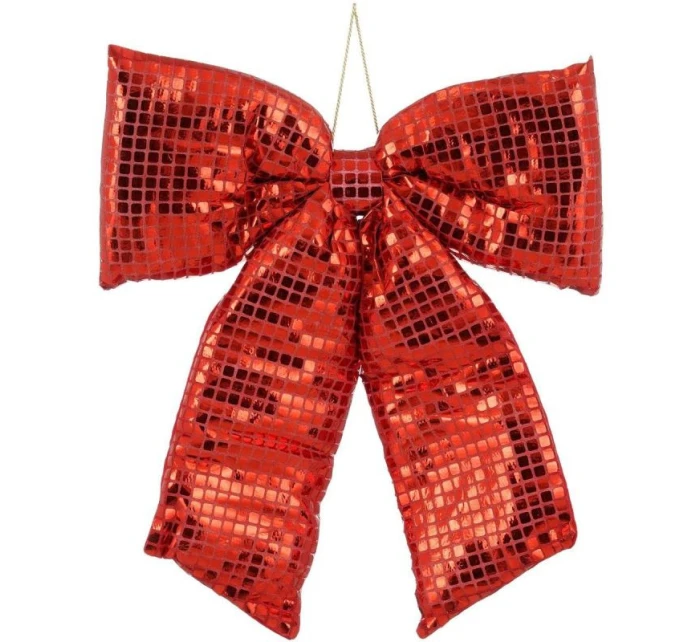 Dekoratívny luk 39x50 cm červená sľuda