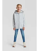 Fruit of the Loom Classic Kids Sweat Jacket Detská mikina s kapucňou 16.2045 čierna