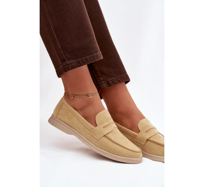 Dámské mokasíny z eko semiše žluté Renelia