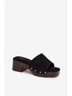 Dámské sandály na s zlatými přezkami Černé model 21951383 - Boto