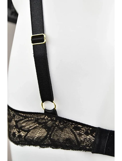 Dámská podprsenka PUSH BLACK BEIGE model 18408459 - MEDIOLANO Dámská podprsenka PUSH BLACK BEIGE model 18408459 - MEDIOLANO