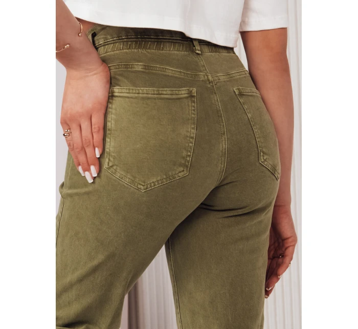Dámské zelené kalhoty mom fit Dstreet model 21970608 - FashionStreet