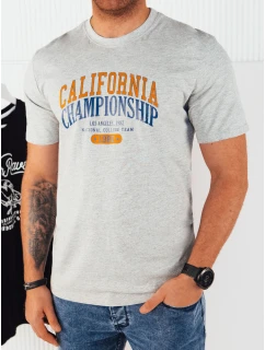 Pánské šedé tričko s potiskem Dstreet model 21973673 - FashionStreet