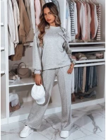 Dámská tepláková souprava nadměrné velikosti světle šedá Dstreet model 21984434 - FashionStreet Dámská tepláková souprava nadměrné velikosti světle šedá Dstreet model 21984434 - FashionStreet