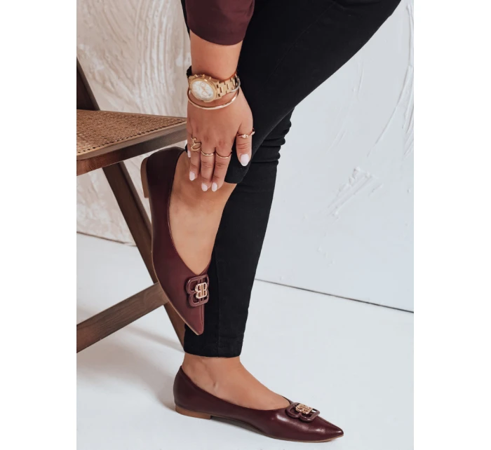 Dámské bordó baleríny Dstreet model 21992139 - FashionStreet