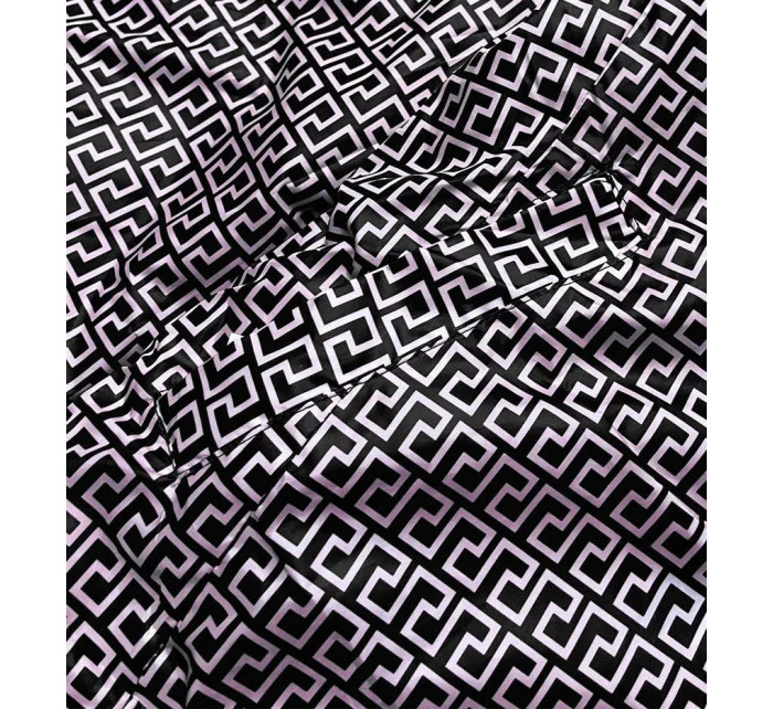 Čierna dvojvrstvová dámska prešívaná bunda (B9775-1)