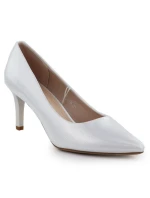 Dámské saténové stříbrné lodičky Sergio model 21905071 - LEONE