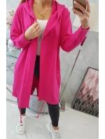 Fuchsiová bunda s potiskem nadměrné velikosti Fuchsiová bunda s potiskem nadměrné velikosti
