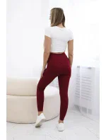 Pruhované legíny Burgundsko Pruhované legíny Burgundsko