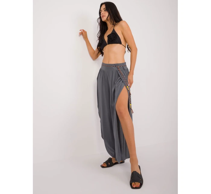 TW SP BI model 20228463 Grafitové kalhoty - FPrice TW SP BI model 20228463 Grafitové kalhoty - FPrice