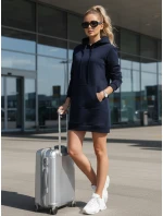 Dámská dlouhá mikina oversize navy blue model 21964032 - Dstreet Dámská dlouhá mikina oversize navy blue model 21964032 - Dstreet