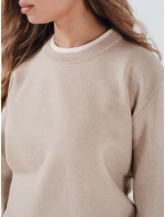 Dámsky základný sveter DARMILA beige FashionStreet MY2507