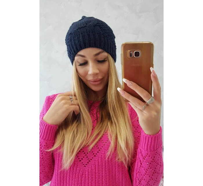 Fleecová čiapka Sandra K210 navy blue Fleecová čiapka Sandra K210 navy blue