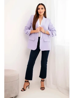 Bunda s klopami elegantná svetlofialová