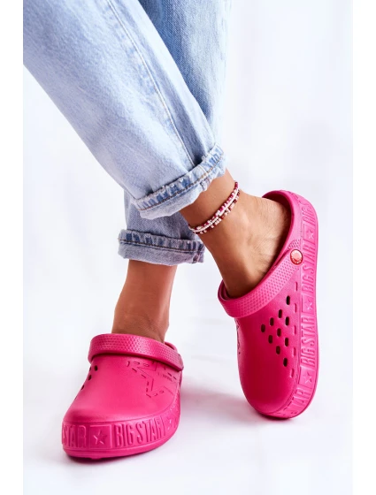 Dámské světlé pantofle Big Star model 21593831 fuchsie - Big Star Shoes