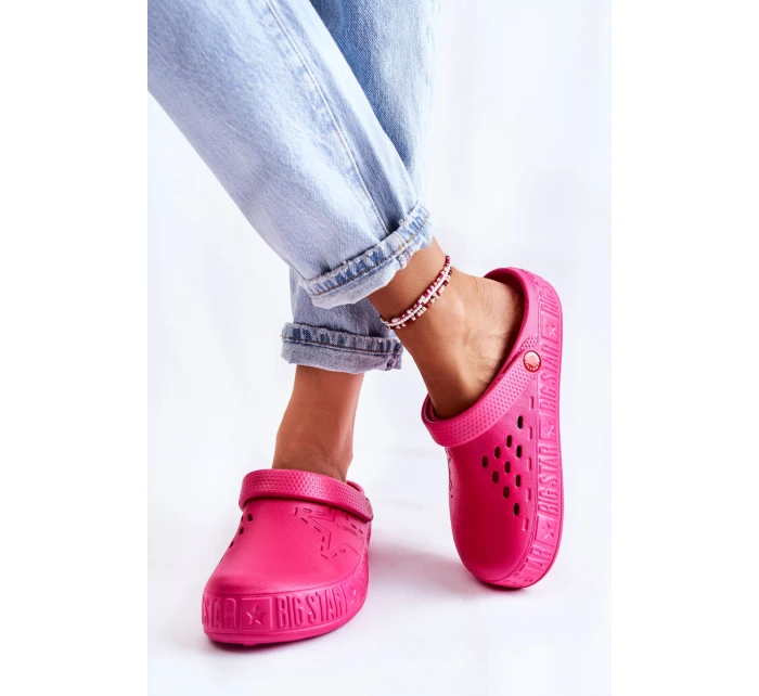 Dámské světlé pantofle Big Star model 21593831 fuchsie - Big Star Shoes