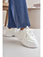 Dámské tenisky na masivní podrážce bílé model 21667383 - Boto Dámské tenisky na masivní podrážce bílé model 21667383 - Boto