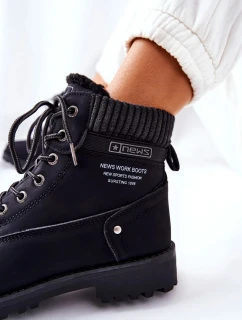 Dámske turistické členkové topánky Black Grunders