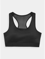 Dámska športová podprsenka s nízkou oporou z recyklovaných materiálov 4F - čierna Dámska športová podprsenka s nízkou oporou z recyklovaných materiálov 4F - čierna