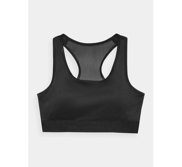 Dámska športová podprsenka s nízkou oporou z recyklovaných materiálov 4F - čierna Dámska športová podprsenka s nízkou oporou z recyklovaných materiálov 4F - čierna