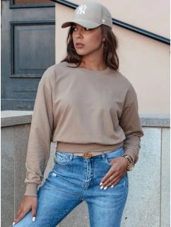 dámská klasická mikina světle hnědá Dstreet model 21978472 - FashionStreet