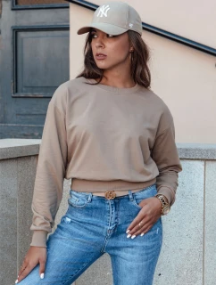 dámská klasická mikina světle hnědá Dstreet model 21978472 - FashionStreet