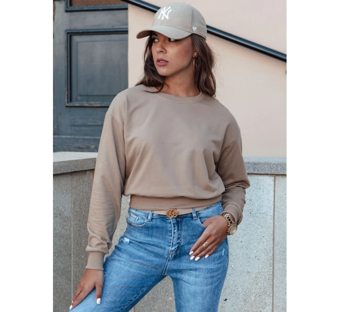 dámská klasická mikina světle hnědá Dstreet model 21978472 - FashionStreet dámská klasická mikina světle hnědá Dstreet model 21978472 - FashionStreet