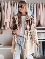 Dámska prechodná bunda parka FERIPARKA tmavo béžová FashionStreet TY4876