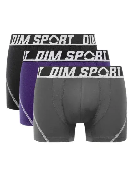 Pánske športové boxerky 3 ks DIM SPORT MICROFIBRE BOXER 3x - DIM SPORT - šedá Pánske športové boxerky 3 ks DIM SPORT MICROFIBRE BOXER 3x - DIM SPORT - šedá