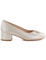 Dámske semišové zateplené čižmy khaki Potocki 12522