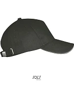 SOL'S Long Beach 5 panelová sandwich kšiltovka dark grey model 22521354