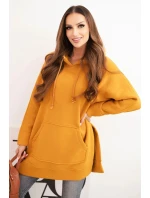 Zateplená mikina s rozparky na bocích model 21470125 - K-Fashion