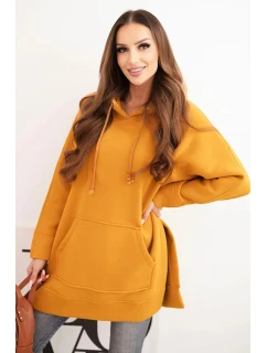 Zateplená mikina s rozparky na bocích model 21470125 - K-Fashion