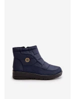 Śniegowce Damskie Ocieplane Granatowe Helis Śniegowce Damskie Ocieplane Granatowe Helis