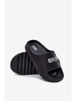 Piankowe Klapki Męskie Z Logo Big Star RR174A012 Czarne