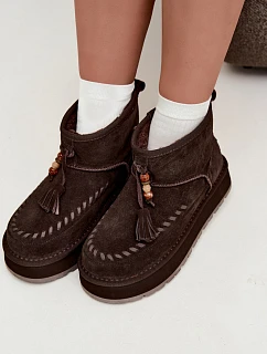 Kožené semišové zimní boty Big Star model 22539795 Hnědé - Big Star Shoes