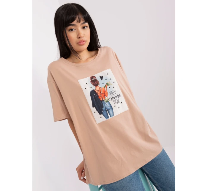 T shirt LK TS model 18741284 beżowy - FPrice