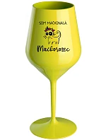 I AM MAGICCOLORIAN - žltý nerozbitný pohár na víno 470 ml
